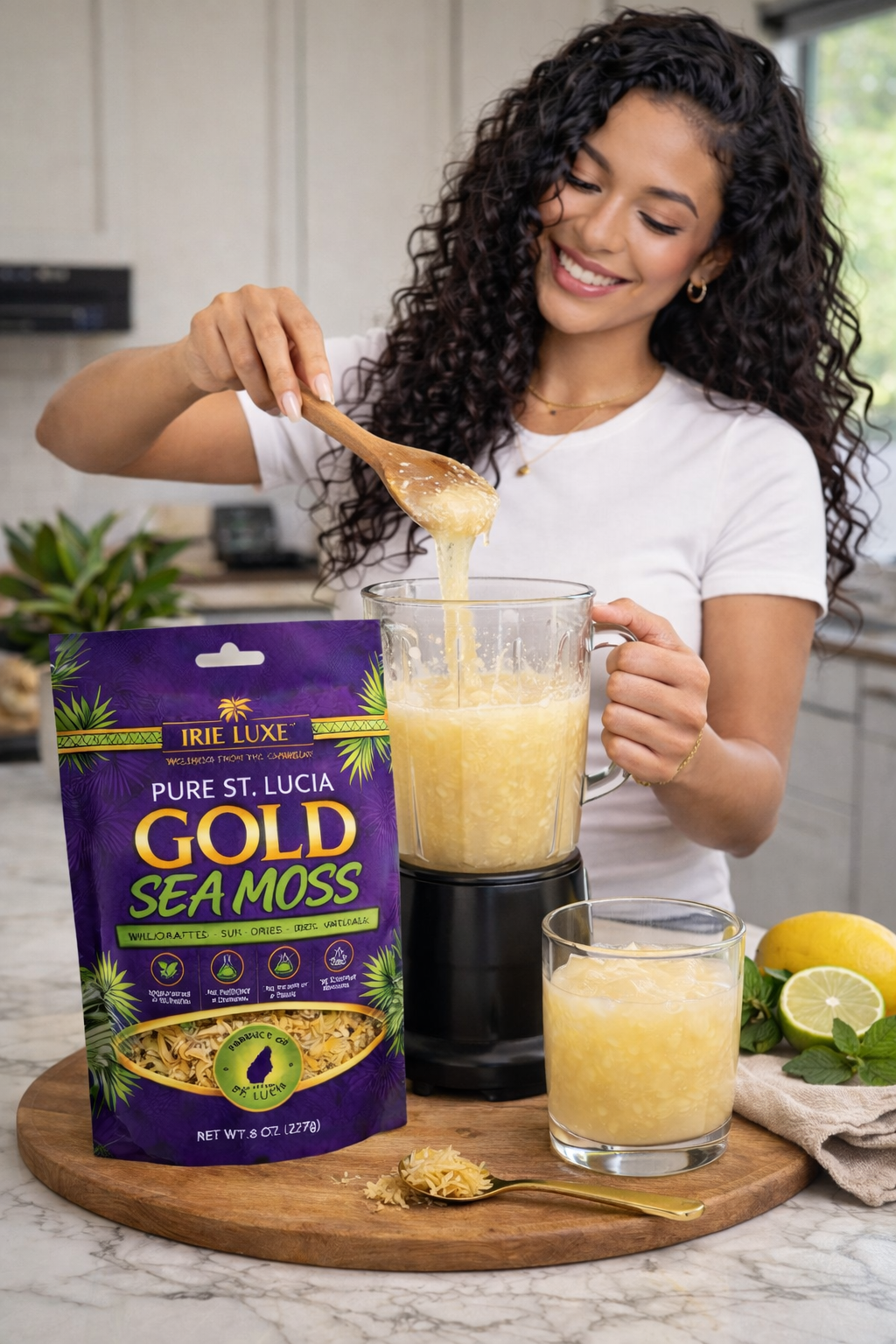 Irie Luxe Pure St. Lucia Gold Sea Moss - Raw, Wildcrafted, Natural