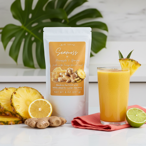 Pineapple Ginger Seamoss Powder | Wildcrafted St. Lucian Sea Moss | Irie Luxe